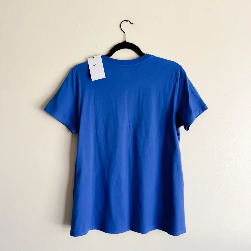 Nike Blue + White Softball Short Sleeve Tee Large NWT